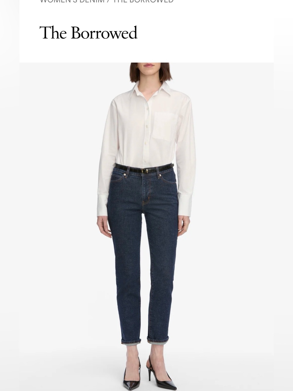 FRAME The Borrowed (Boyfriend fit) Dark Indigo Jeans 28.5” inseam (size 28)